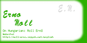 erno moll business card