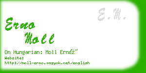 erno moll business card